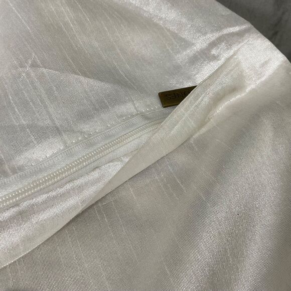 Moth Decorative Round Beaded Pillow cover only Butterfly Blk/wht/gd. Accent 13" - Picture 5 of 8